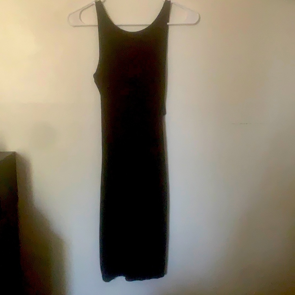 Cute all black fitted dress wore a couple times. Very comfy